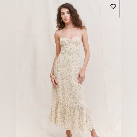 Reformation Dresses & Skirts - Reformation Yellow Floral Midi Dress